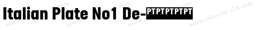 Italian Plate No1 De字体转换